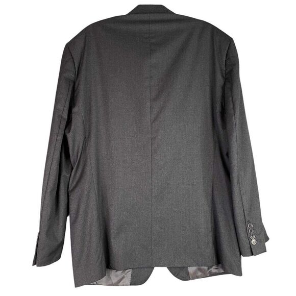 Zegna Blazer Jacket Italy Mens Super 120’s Wool Size 46 R Gray 3 Button - Picture 3 of 11